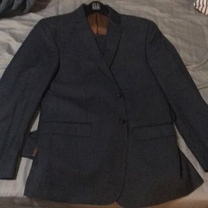 Blue/Gray Herringbone Pinstripe Joseph A Bank Suit